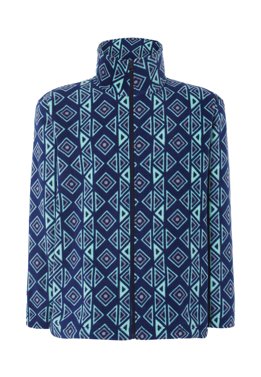 Chaqueta de Pijama Hombre Invierno Premium Forro Polar Estampado - Azul 0500_20