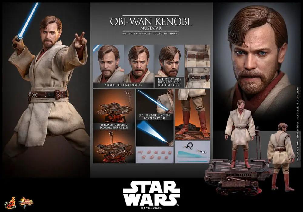 Star Wars: Episodio III - La venganza de los Sith Figura Movie Masterpiece 1/6 Obi-Wan Kenobi (Mustafar) 31 cm