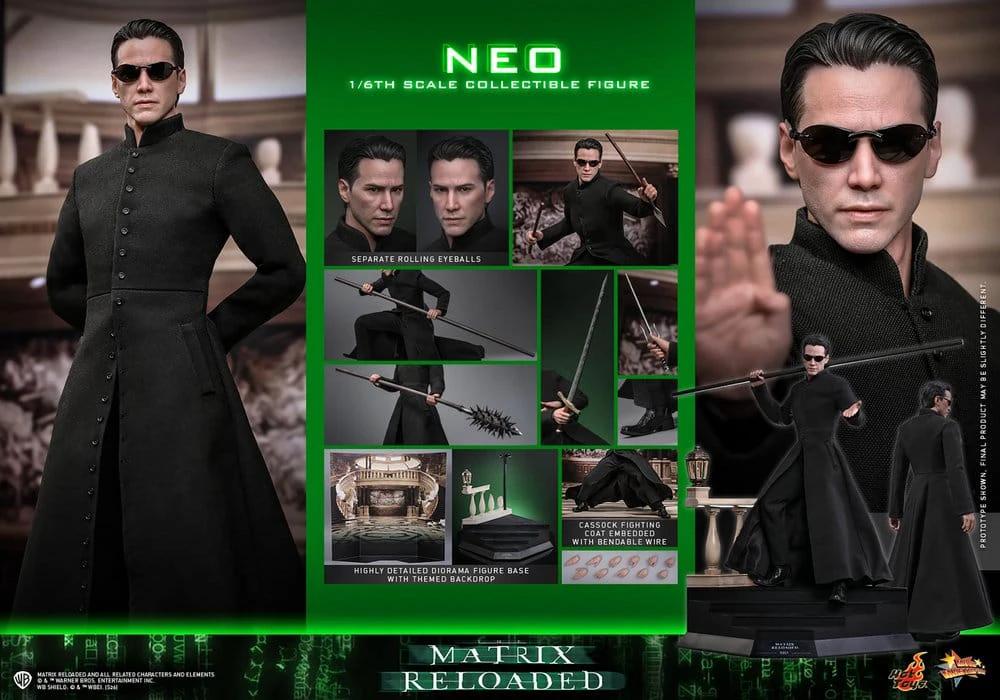 Matrix Reloaded Movie Masterpiece Figura 1/6 Neo 31 cm