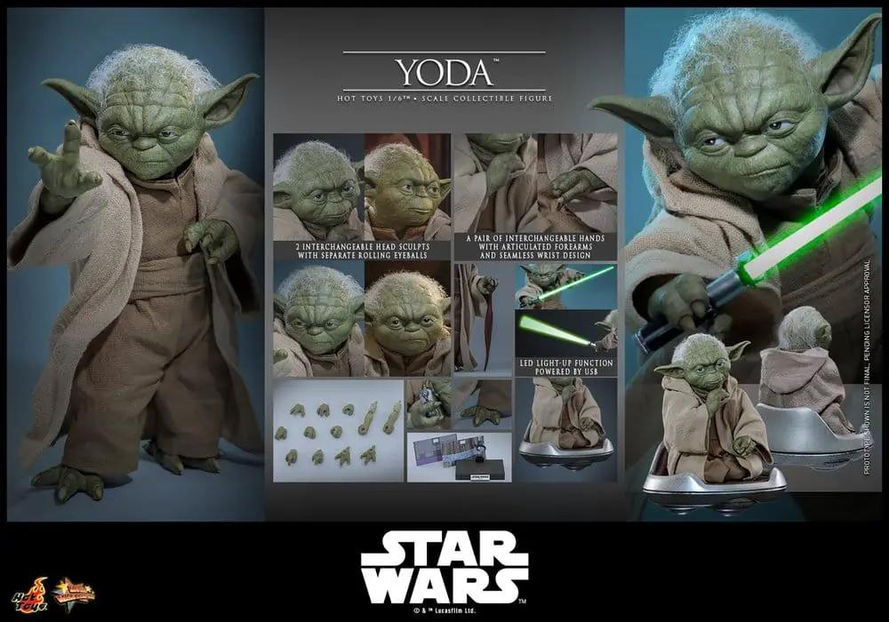 Star Wars: La Venganza de los Sith Movie Masterpiece Figura 1/6 Yoda 14 cm