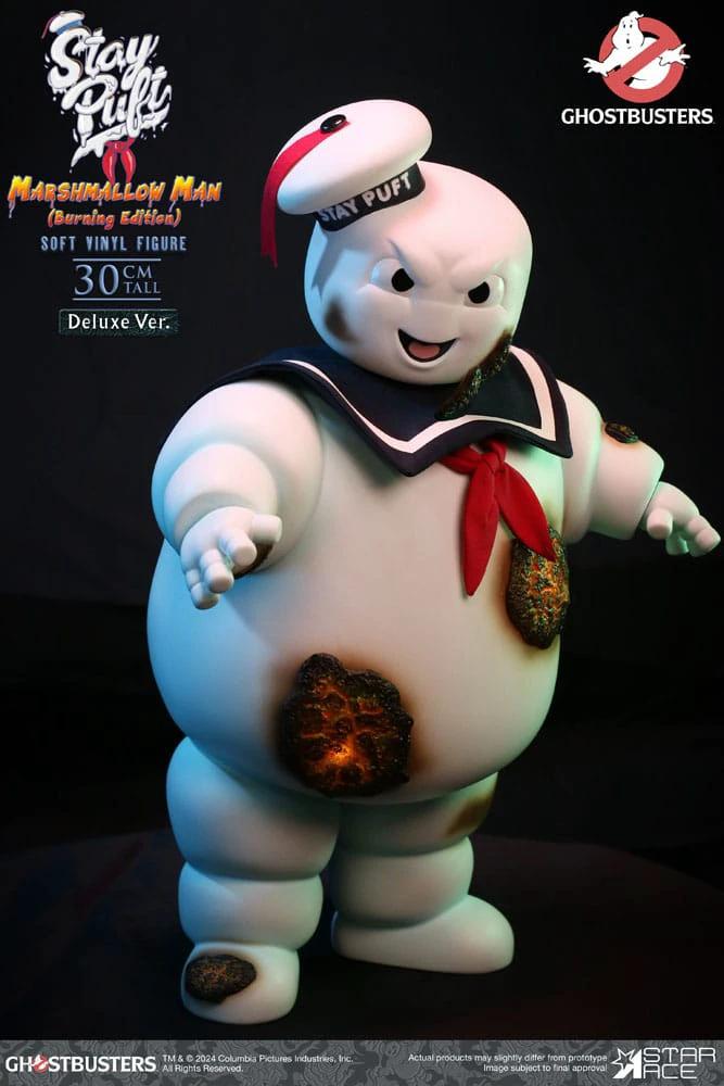 Ghostbusters Estatua Soft Vinyl Stay Puft Marshmallow Man Burnign Edition Deluxe Version 30 cm