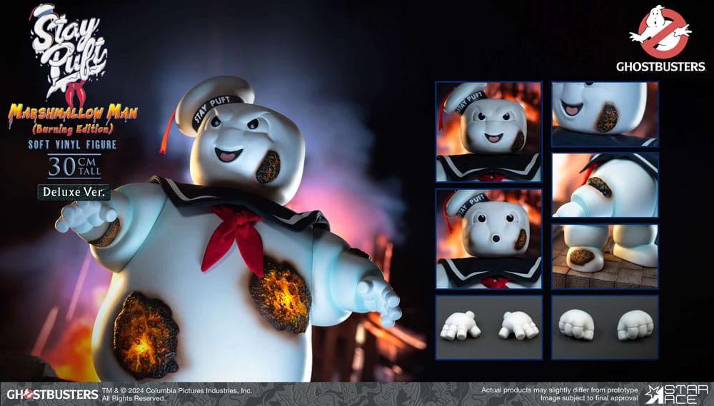 Ghostbusters Estatua Soft Vinyl Stay Puft Marshmallow Man Burnign Edition Deluxe Version 30 cm