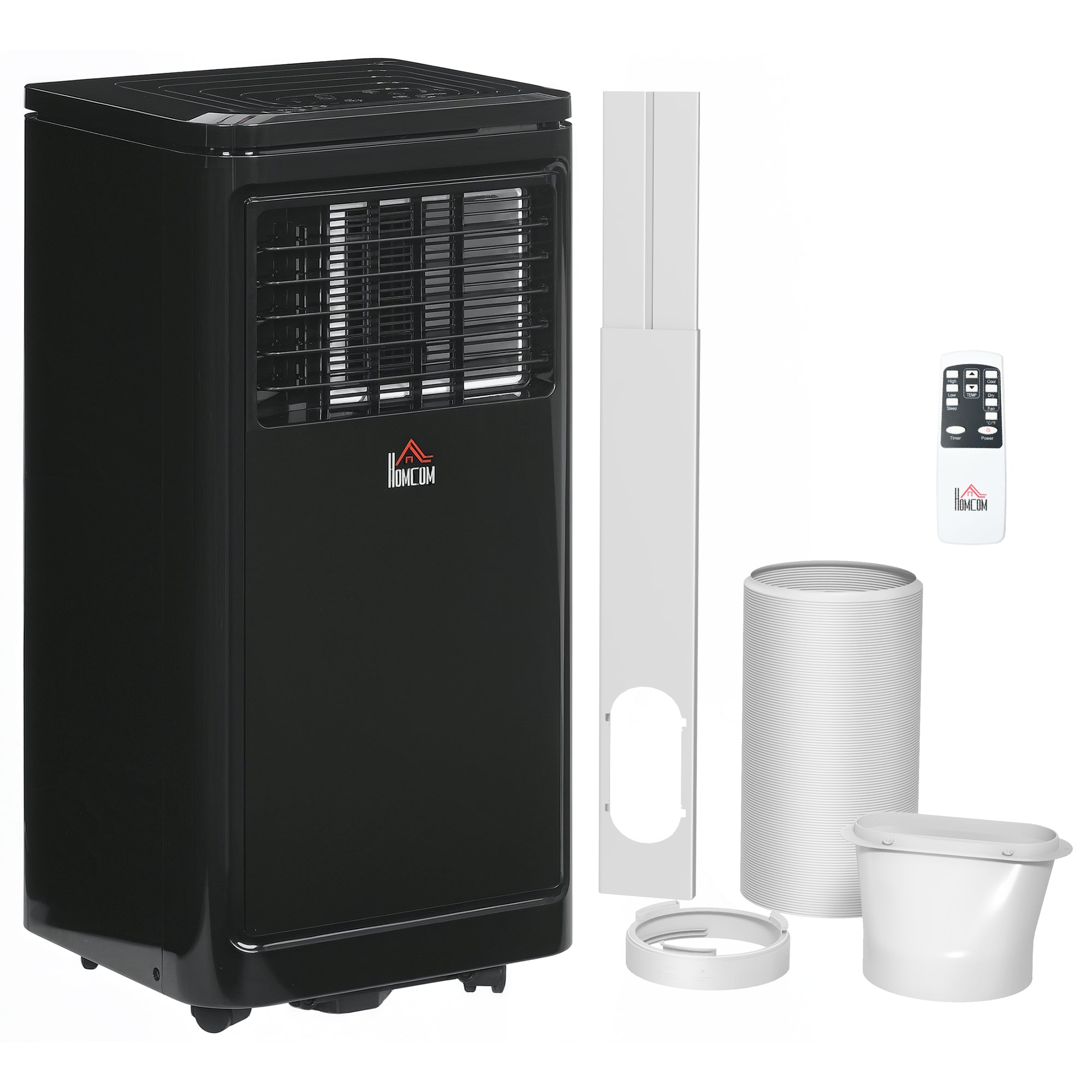 8000 BTU Mobile Portable Air Conditioner with Cooling, Dehumidifier, Portable AC Unit, Black
