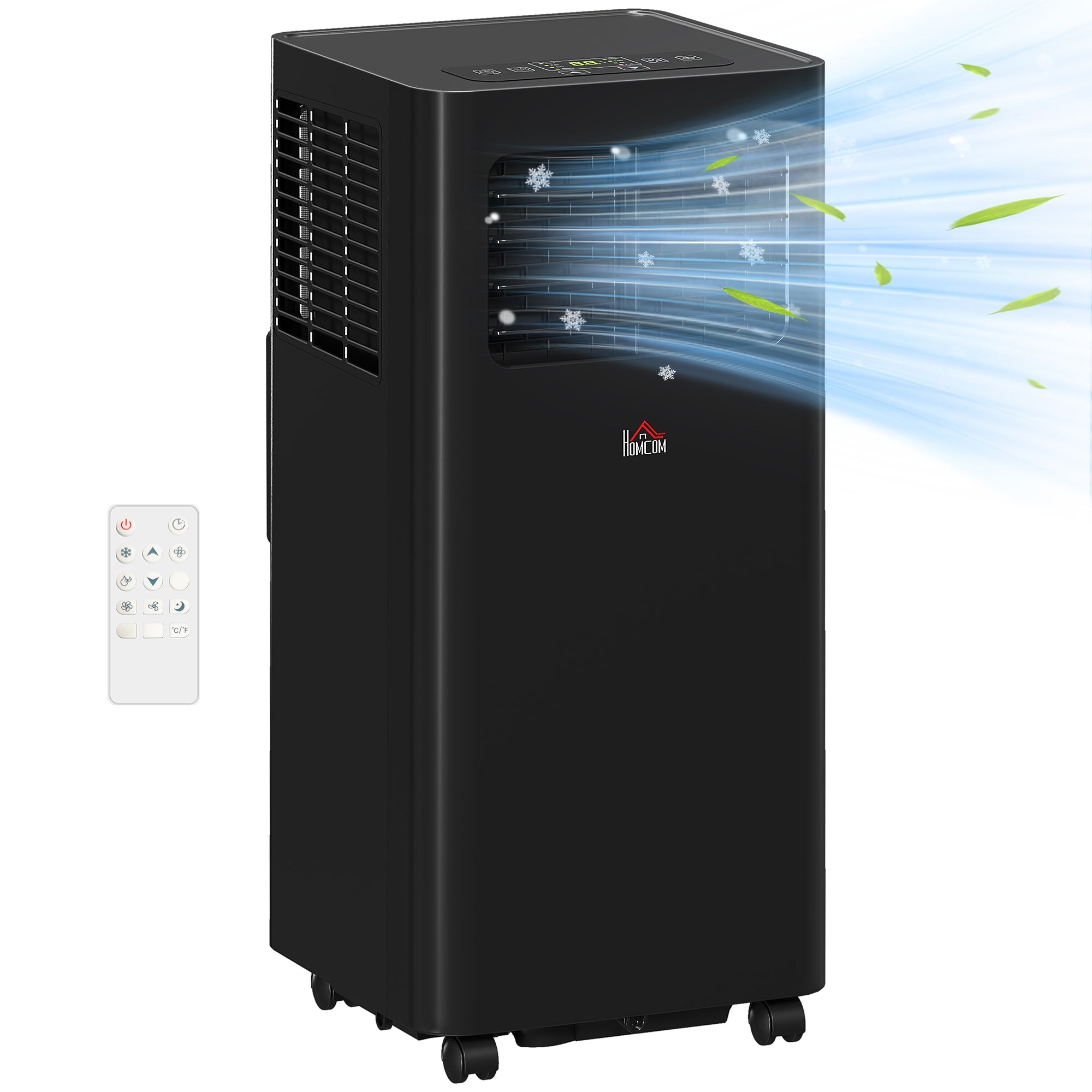 10000 BTU Portable Air Conditioner for Rooms Up to 441 Sq. Ft., 3-in-1 AC Unit, Black
