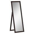 58" x 20" Full Length Mirror, Rectangular Floor Standing Mirror for Bedroom, Brown
