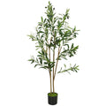 120 cm Artificial Olive Tree with 303 Leaves in Cement Pot for Indoor Decor