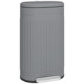 30L Fingerprint Proof Kitchen Bin with Foot Pedal & Removable Inner Bucket, Grey