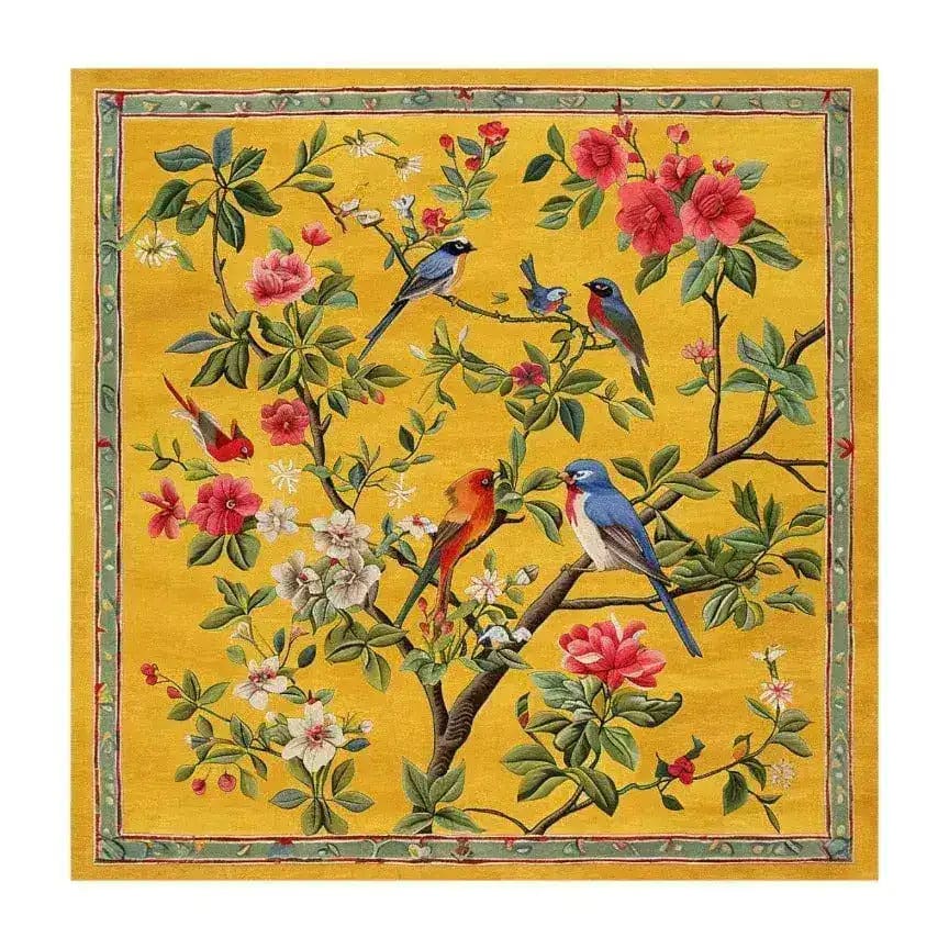 Yellow Meadow Harmony Square Viscose Tufted Rug