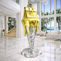 OSO Stainless Steel Molten Icon Sculpture - Height: 108 inch (274 cm) / Yellow