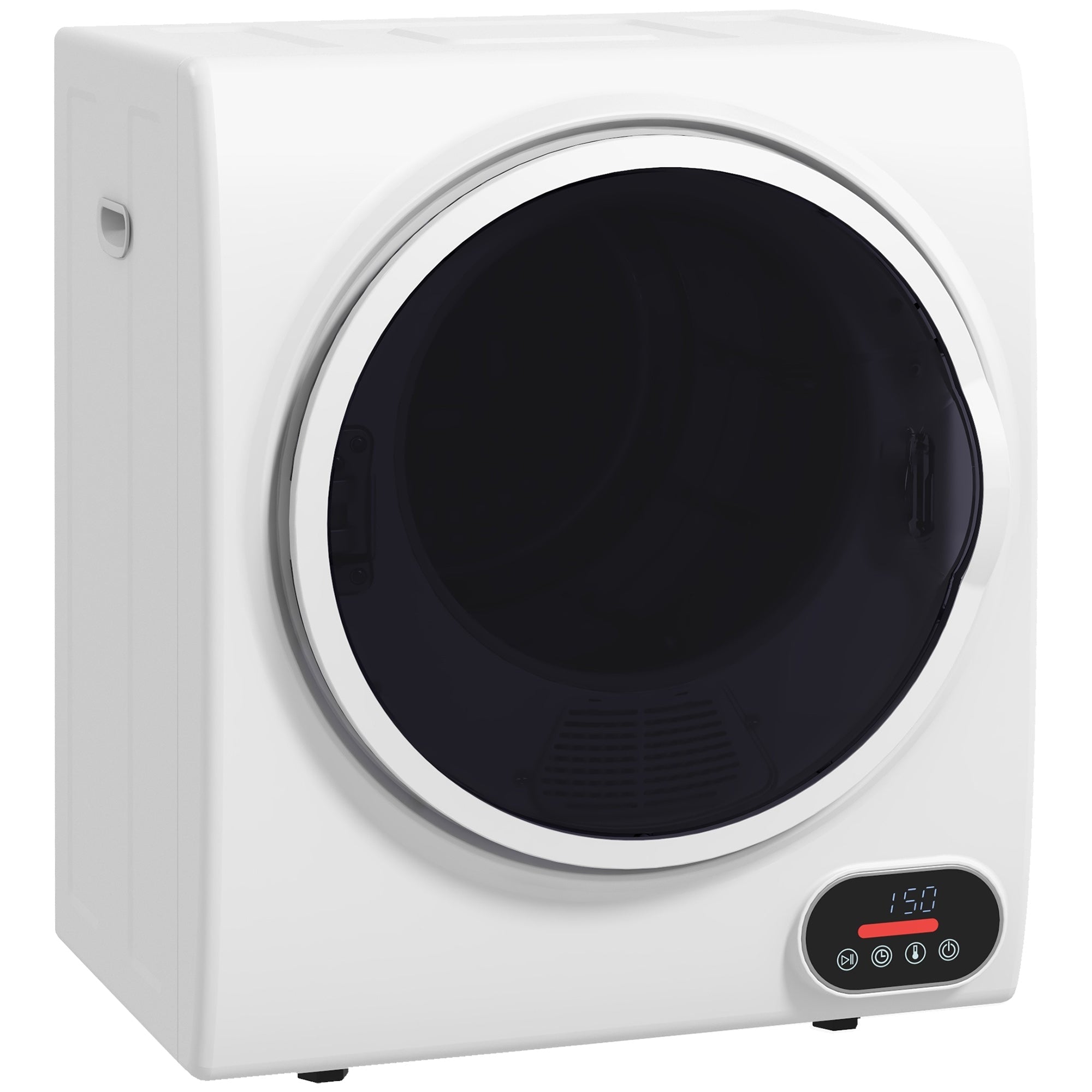 1.5 cu.ft Electric Portable Compact Laundry Clothes Dryer with Stainless Steel Drum, White