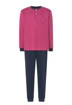 Pijama Hombre Largo Premium Tapeta Algodón Punto Estampado - Rojo 5100_90