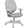 Mesh Office Chair, Mid Back Desk Chair with Adjustable Height & Swivel Castors, Grey