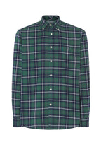 Camisa Hombre Franela Cuadros Algodón Invierno Premium con Bolsillo - Verde 0402_44