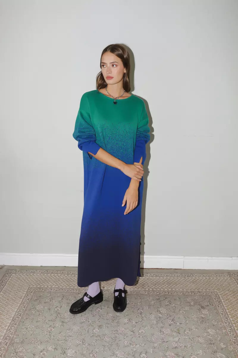 VESTIDO ERRE AZUL & VERDE