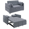 3-in-1 Convertible Sofa Bed, Pull Out Sleeper Sofa with USB Charging, Dark Grey