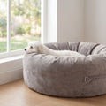 24 Inch Elevated Bolster Dog Bed - Plush Fur
