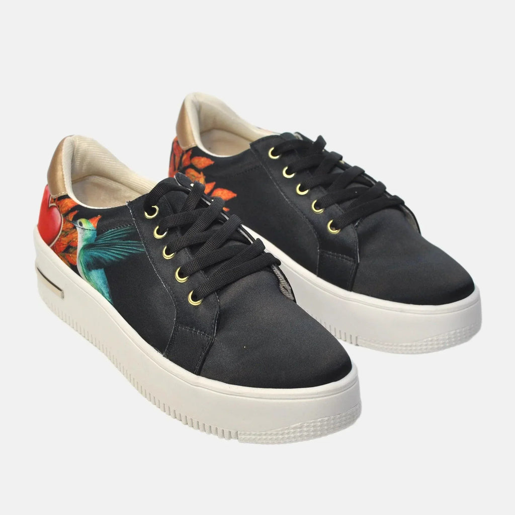 Zapatillas Urbanas de Mujer Colibrí Corazón - Moda Sostenible Cuero Vegano | CHULA Tulum