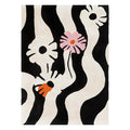 Zebra Bloom Hand Tufted Wool Rug