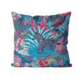 Zebra in the Garden Floral Printed Throw Pillow Cover