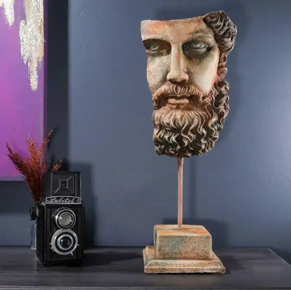 Zeus Bust Stone Sculpture