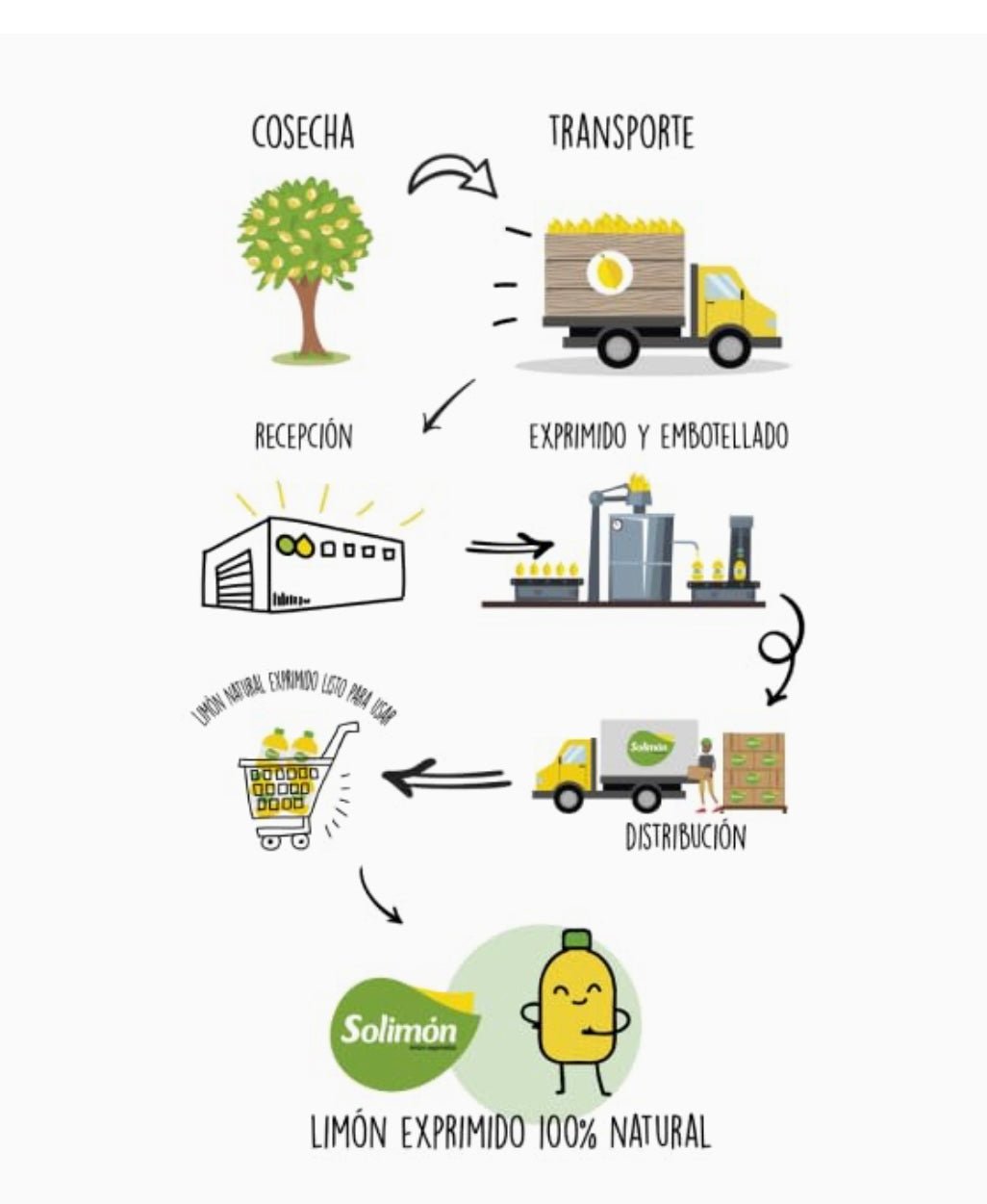 Zumo de Limón Exprimido 100% Natural - Solimon